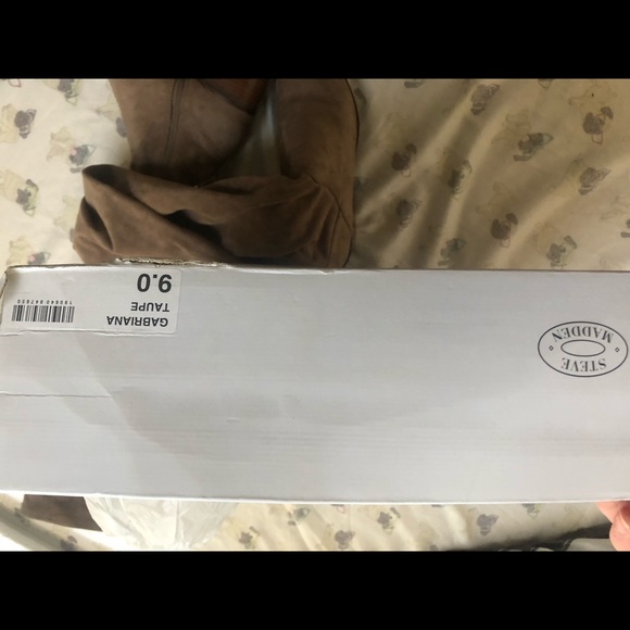 Steve Madden over the knee taupe boots - Picture 2 of 2